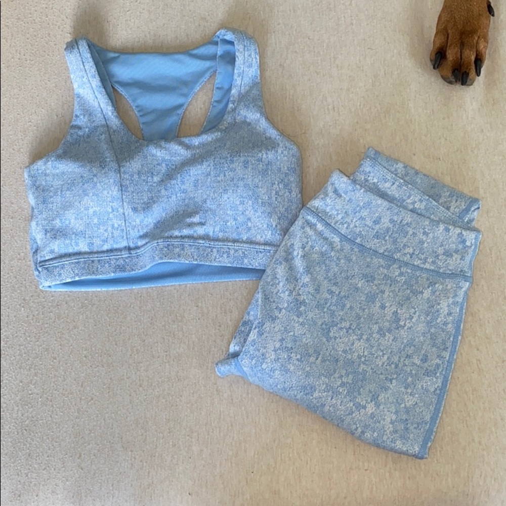 Gymshark Fleur Texture Set - Blue (S & XS)